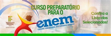 Curso Preparat Rio Para O Enem Ifba Instituto Federal De