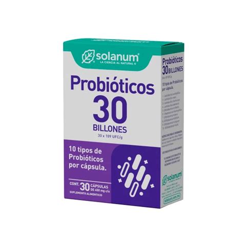 Probioticos 30 Billones Twopack 60 Cápsulas Solanum