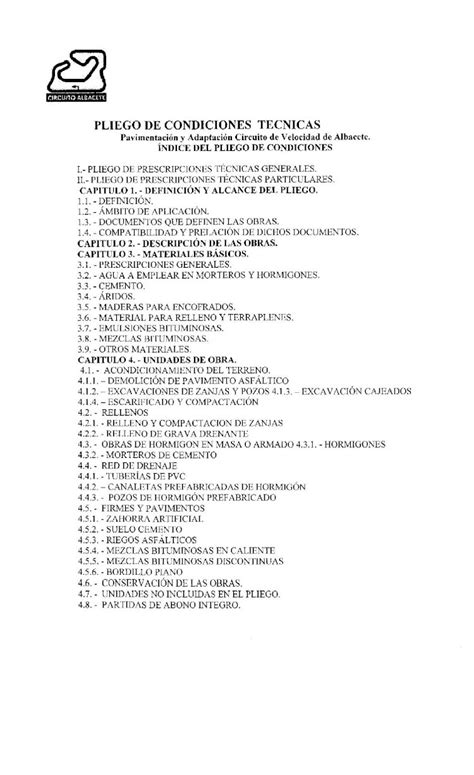 PDF PLIEGO DE CONDICIONES TECNICAS 2014 07 29 Pliego De