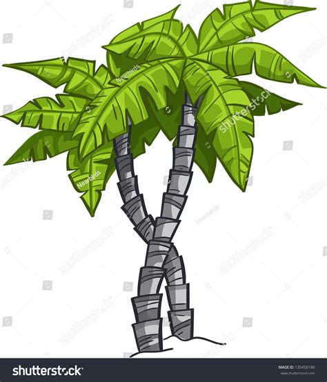 Cartoon Banana Tree Stock Vector 135458198 - Shutterstock