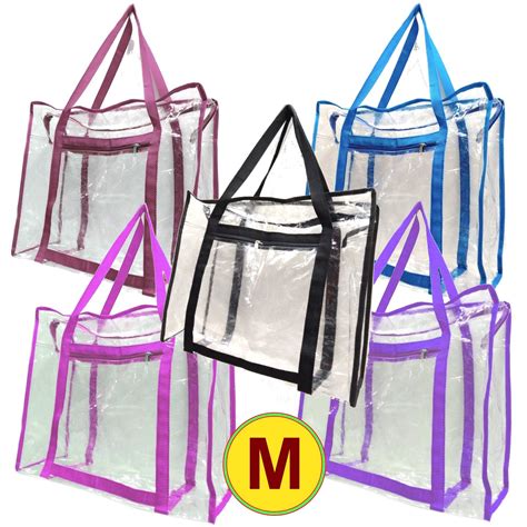 Bolsa Sacola Em Pvc Transparente M Dia