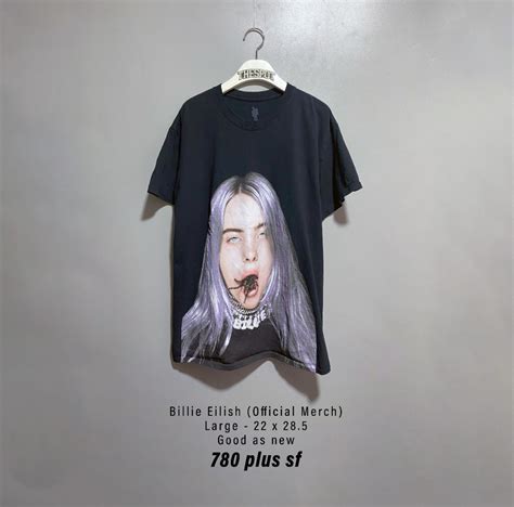 Billie Eilish Tarantula In Mouth Official Merch Men S Fashion Tops