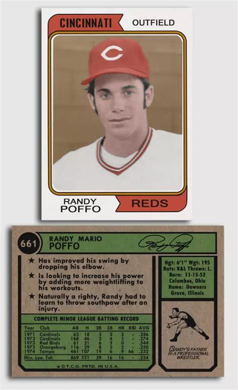 Randy Poffo Baseball Cards