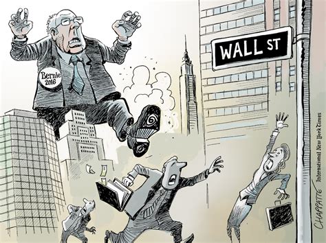 Bernie Sanders Goes To Wall Street Globecartoon Political Cartoons