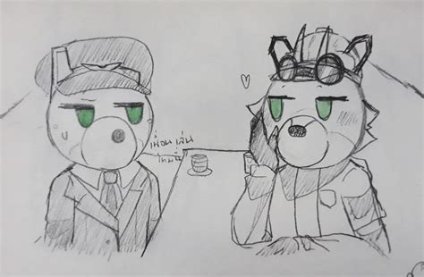 Woshe And Kona Piggy APRP Sketches Piggy Fan Art