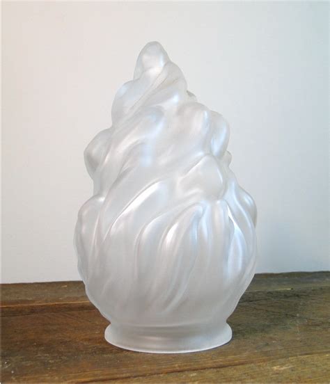 Flame Shape Frosted Glass Shade Fitter French Glass Light