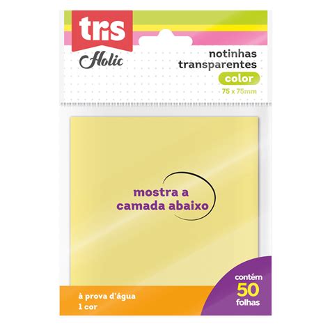 Notas Autoadesivas Transparente Holic Pop Poly C 50 Fls Tris Tris