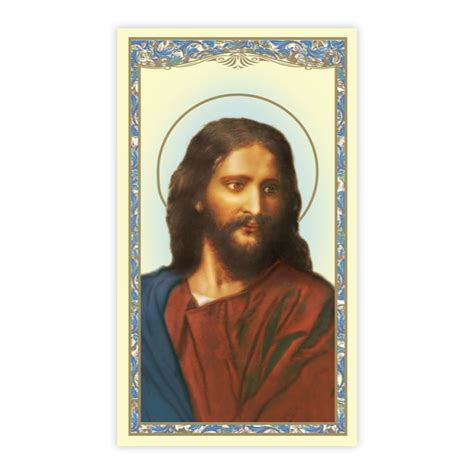 Paper Footprints Head Of Christ Holy Card Custom Rosaries And Religious Articles