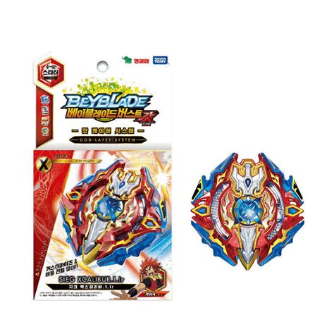 Takara Tomy Beyblade Burst B 92 Starter Sieg Excalibur 1 Ir Attack Burst Evolution Right Spin