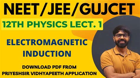 Electromagnetic Induction Neet Jee Gujcet Th Physics Lecture