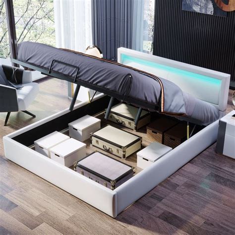 Sweiko Gestoffeerd Bed Led Bed Cm Met Lattenbod En