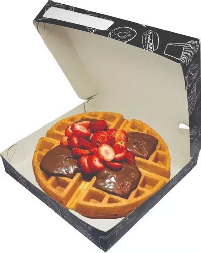 Caixa Embalagem Tapioca Waffle Crepe Delivery Black P S