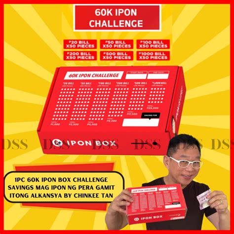 DSS 1pc 60K Ipon Box Challenge Savings Mag Ipon Ng Pera Gamit Itong