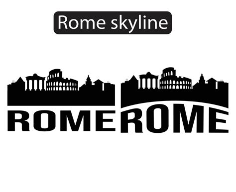 Rome skyline silhouette vector illustration 8630289 Vector Art at Vecteezy