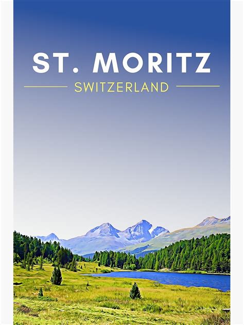 St Moritz Switzerland Vintage Travel Art Poster By Lifeinalps