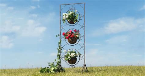 Triple Hanging Planter Metal Garden Trellis The Green Head