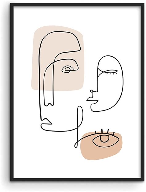 Haus And Hues Minimalist Picture Line Drawing Wall Art