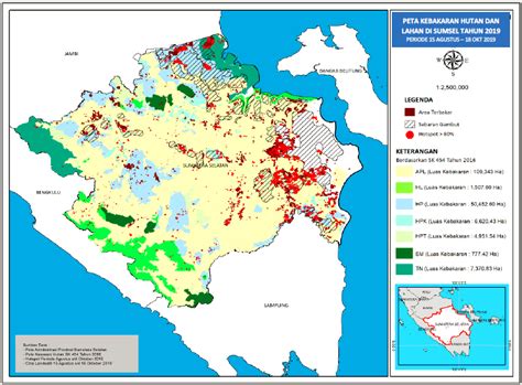 Peta Dan Luas Kebakaran Hutan Lahan Di Provinsi Sumsel 2019 Haki