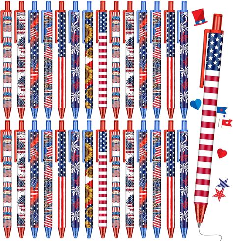 Amazon Leinuosen 120 Pieces 4th Of July Pens American Flag Pens