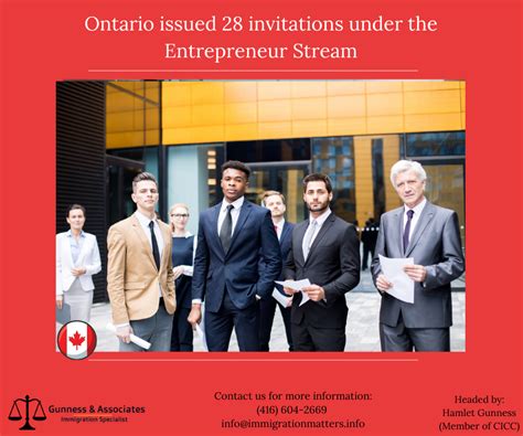 Ontario Entrepreneur Stream Issued 28 Invitations