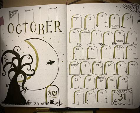 Spooky October Halloween Journal Pages Journal Pages October