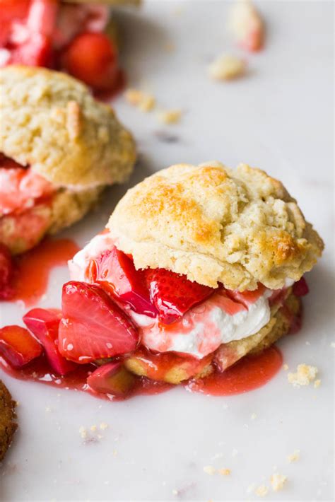 Strawberry Rhubarb Shortcakes With Mascarpone Whipped Cream The Sweet And Simple Kitchen