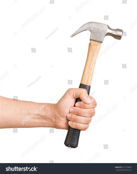 Mans Hand Holding Hammer Stock Photo Shutterstock