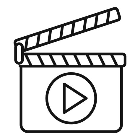 Premium Vector Entertainment Clapper Icon Outline Entertainment