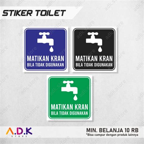 Jual Stiker Matikan Kran Air Stiker Toilet Shopee Indonesia