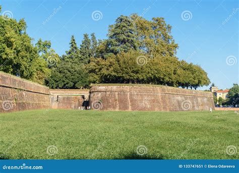 View of City Wall in Lucca. Italy Stock Image - Image of outdoor ...