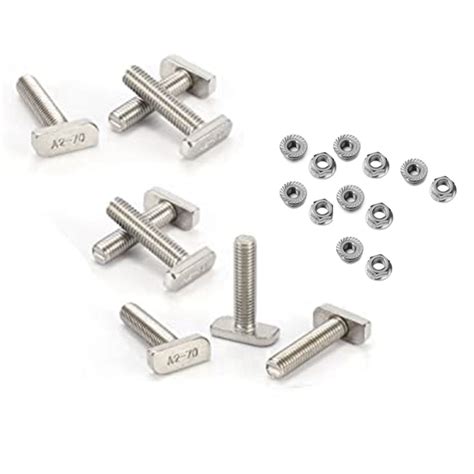 12pcs T Slot Bolt Replacementm10 X 25 Screws A2 70 Rail Track Screws