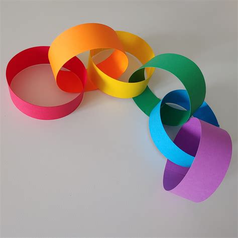 Paper Chain Kits Bright Rainbow Red Orange Yellow Green Blue Purple