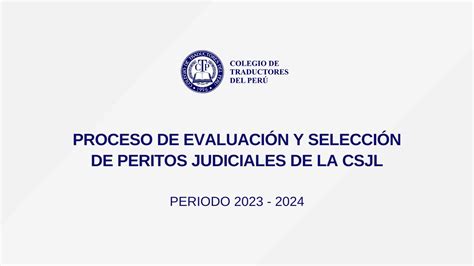 Postulantes Aprobadas En La Evaluación Curricular Para El Cargo De Peritos Judiciales 2023 2024