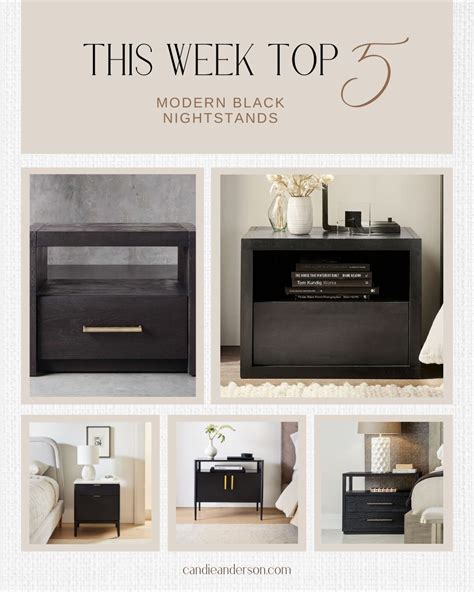 17 Gorgeous Modern Black Nightstands In Every Style - Candie Anderson