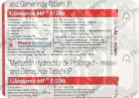 Glimiprex Mf 1 500mg Tablets Uses Side Effects Price Dosage