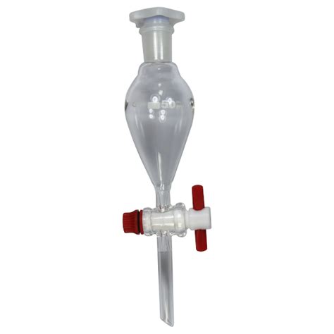 Separating Funnel Pear Shape PTFE Stopcock Premium 1000mL