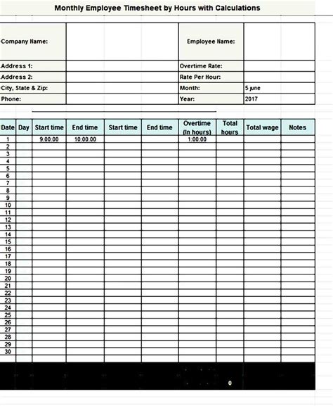 Time Card Template Sample Di 2020