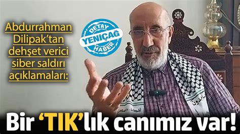 Abdurrahman Dilipaktan dehşet verici siber saldırı açıklamaları Bir