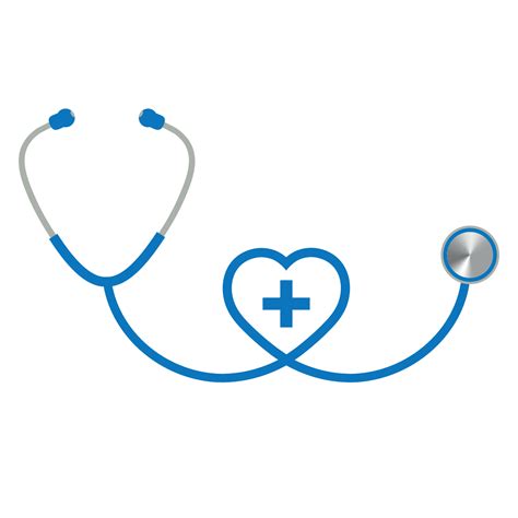 Illustration Of A Blue Stethoscope In The Shape Of A Heart