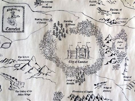 Kingdom of Camelot Map Merlin on BBC Map King Arthur Map of - Etsy ...