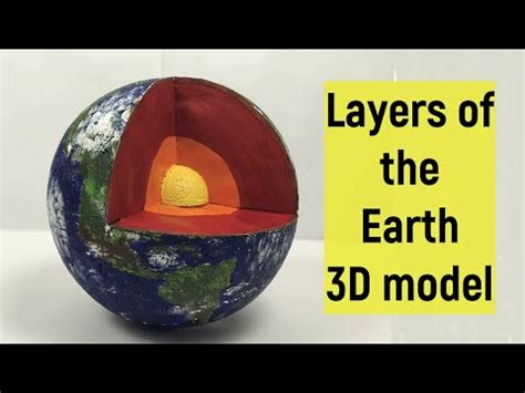 Layers Of Earth D Model For Science Projects Earth Layers Project