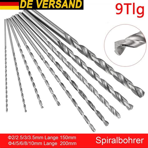 Tlg Extra Lang Metallbohrer Mm Spiralbohrer Stahlbohrer Hss