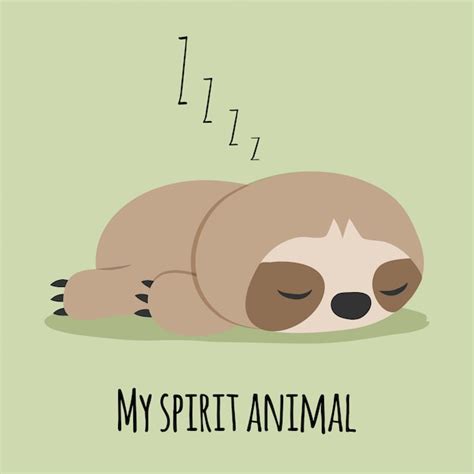 Lazy sloth Vector | Premium Download