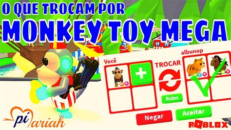 O QUE TROCAM POR MACACO TOY MEGA NEON NO ADOPT ME Roblox YouTube