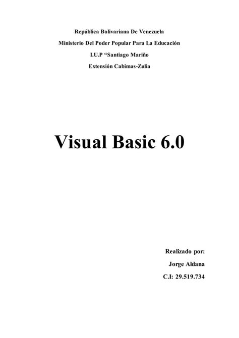 Visual Basic 6 0 Pdf