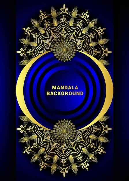 Projeto Abstrato E Colorido Luxuoso Do Fundo Da Mandala Vetor Premium