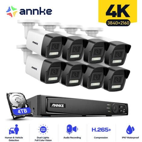 ANNKE 4K Kit Di Telecamere Di Sorveglianza PoE NVR 8Telecamere