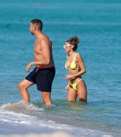 SWIMWEAR Chantel Jeffries Cameltoe In A Neon Thong Bikini In Miami Beach Phun