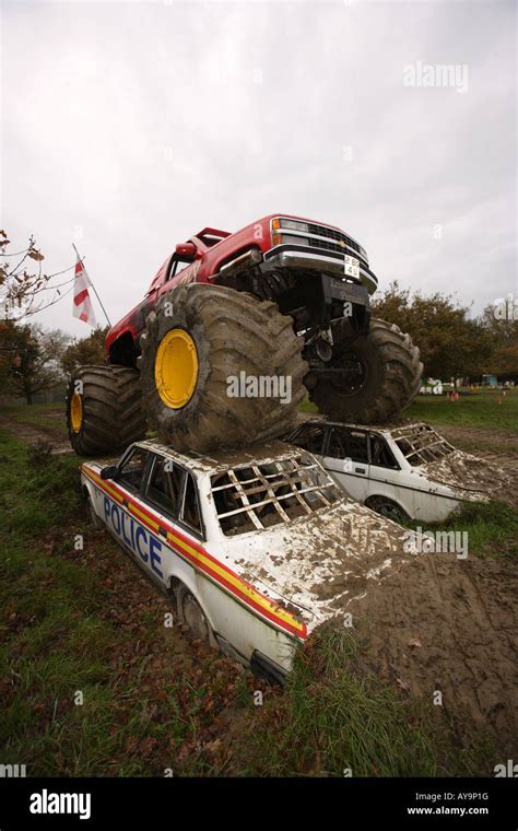 MONSTER TRUCK RED Stock Photo - Alamy