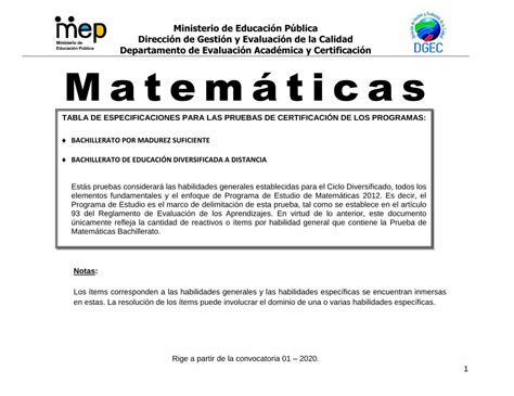 PDF Ministerio de Educación Pública Dirección de Gestión y dgec